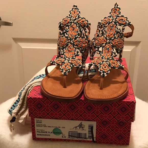 NIB-Tory Burch Palisades Flat Sandals - Picture 6 of 8